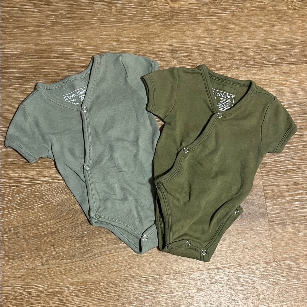 L'ovedbaby Baby Bodysuit Duo - Sage and Olive